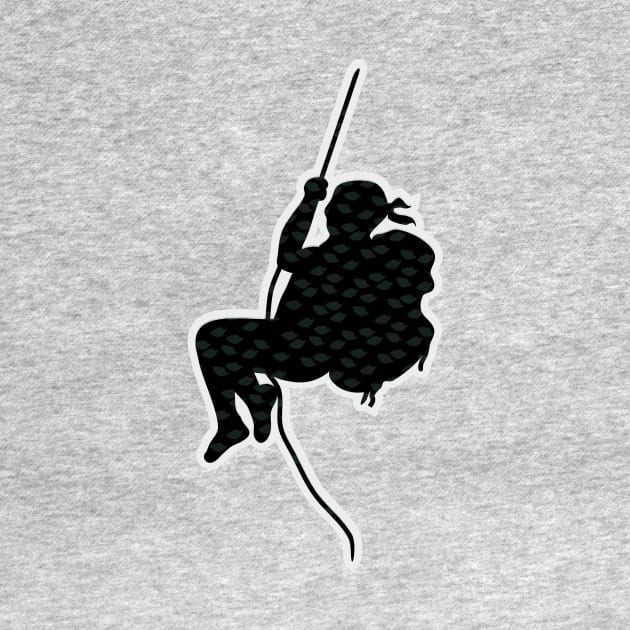 adventurer swinging on a rope by bloomroge